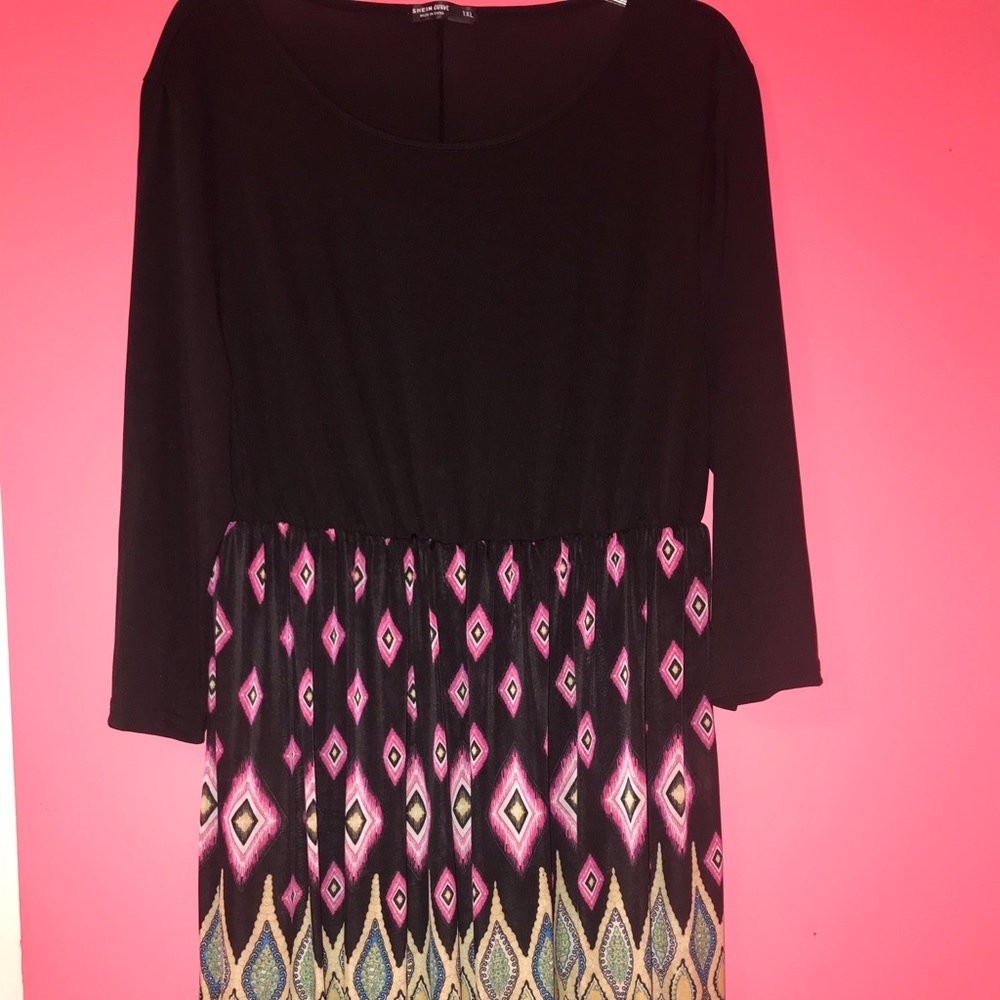 Shein Curve 1XL 3/4 Sleeve Women’s Dress